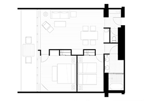 ムーンビーチスイートの間取り図